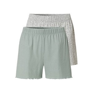 esmara® Dámské šortky na spaní (XS (32/34), zelená/šedá)