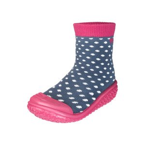 Playshoes Dětské vodní protiskluzové ponožky (20/21, džínově modrá / bílá puntíkovaná)