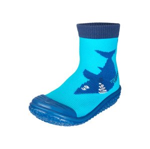 Playshoes Dětské vodní protiskluzové ponožky (22/23, světle modrá / žralok)
