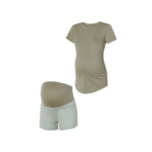esmara® Dámské těhotenské pyžamo s BIO bavlnou (XS (32/34), zelená)