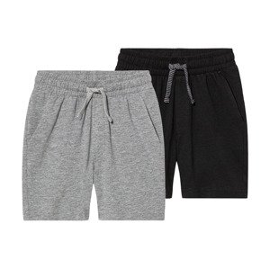lupilu® Chlapecké bermudy, 2 kusy (110/116, černá/šedá)