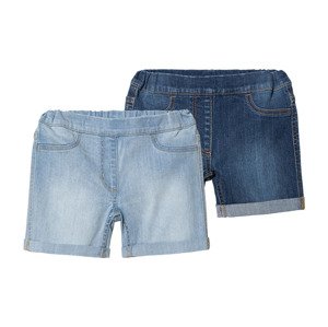 lupilu® Dívčí džínové šortky, 2 kusy (98/104, modrá)