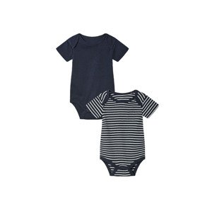 lupilu® Chlapecké body s BIO bavlnou, 2 kusy (74/80, navy modrá proužkovaná)