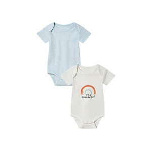 lupilu® Chlapecké body s BIO bavlnou, 2 kusy (86/92, modrá/bílá)
