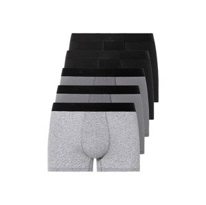LIVERGY® Pánské boxerky, 5 kusů (7/XL, černá/šedá)
