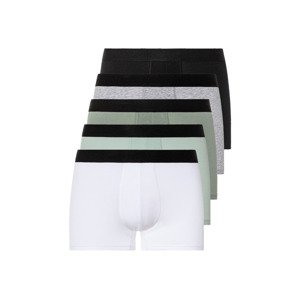 LIVERGY® Pánské boxerky, 5 kusů (7/XL, černá/šedá/bílá)