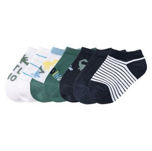 lupilu® Chlapecké nízké ponožky s BIO bavlnou, 7 párů (19/22, bílá / navy modrá / zelená)