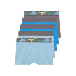 lupilu® Chlapecké boxerky s BIO bavlnou, 5 kusů (98/104, šedá/modrá)