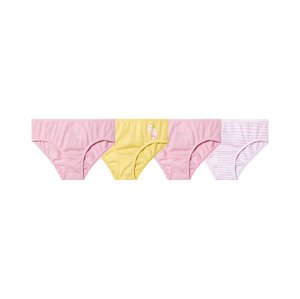 lupilu® Dívčí kalhotky s BIO bavlnou, 4 kusy (98/104, růžová/žlutá/pruhovaná)