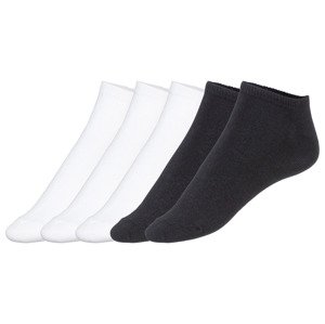 esmara® Dámské nízké ponožky, 5 párů (35/38, bílá/černá)