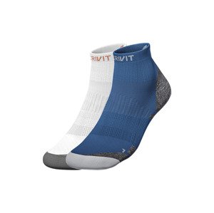 CRIVIT Pánské běžecké ponožky, 2 páry (41/42, černá/bílá)