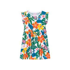 lupilu® Dívčí šaty (98/104, květiny/bílá)