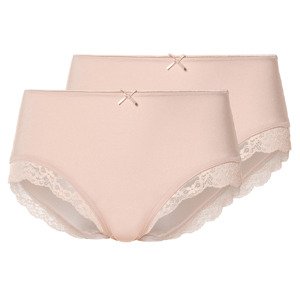 esmara® Dámské krajkové kalhotky, 2 kusy (S (36/38), světle růžová)