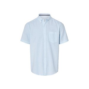 Livergy® Pánská volnočasová košile (M (39/40), modrá / bílá pruhovaná)