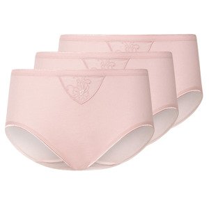 esmara® Dámské bezešvé kalhotky s vysokým pasem, 3 kusy (M (40/42), světle růžová)