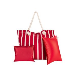 esmara® Sada plážové tašky a polštářku, 3dílná (červená)
