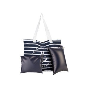 esmara® Sada plážové tašky a polštářku, 3dílná (pruhy)