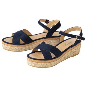 esmara® Dámské sandály na klínku (36, modrá)