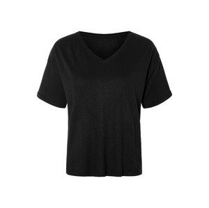 esmara® Dámské lněné triko (XS (32/34), černá)