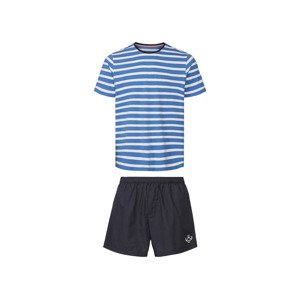 LIVERGY® Pánské pyžamo (M (48/50), pruhy modrá / navy modrá)