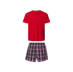 LIVERGY® Pánské pyžamo (S (44/46), červená / navy modrá)