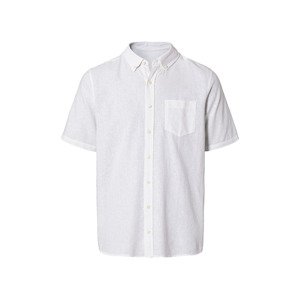 LIVERGY® Pánská lněná košile (S (37/38), bílá)