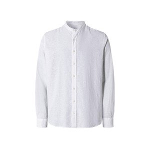 LIVERGY® Pánská lněná košile (S (37/38), bílá)