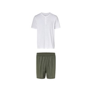 LIVERGY® Pánské pyžamo (S (44/46), bílá/khaki)