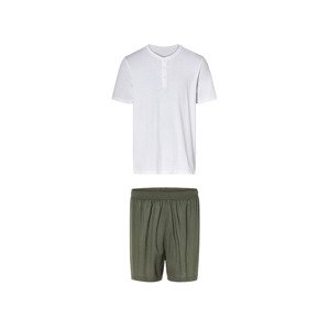 Livergy® Pánské pyžamo (L (52/54), bílá/khaki)
