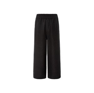 esmara® Dámské lněné culotte kalhoty (34, černá)