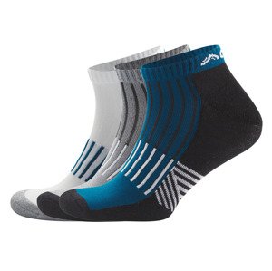 CRIVIT Pánské sportovní ponožky, 3 páry (41/42, černá/bílá/šedá/petrolejová)