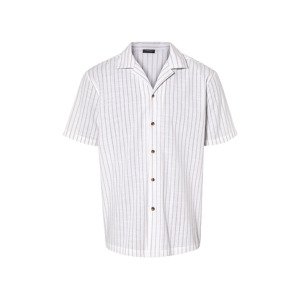 LIVERGY® Pánská košile "Regular Fit" (M (39/40), pruhy/bílá)