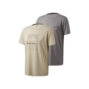 CRIVIT Pánské funkční triko, 2 kusy (XL (56/58), šedá/béžová)