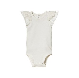 lupilu® Dívčí body s krátkými rukávy s BIO bavlnou (62-68, bílá)