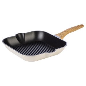 Ernesto® Pánev z hliníkové litiny, 28 cm (hranatá, světle hnědá)