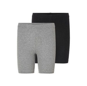 esmara® Dámské kraťasy "Biker", 2 kusy (XS (32/34), černá/šedá)