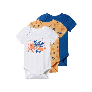 lupilu® Chlapecké body, 3 kusy (62/68, modrá/oranžová/bílá)