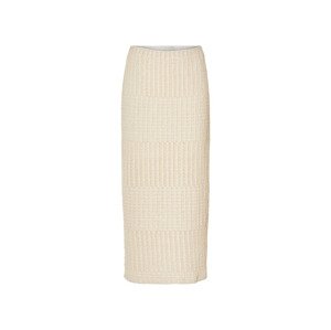 esmara® Dámská háčkovaná midi sukně (béžová, XS (32-34))