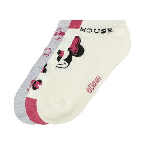 Dívčí nízké ponožky, 3 páry (31/34, Minnie Mouse)