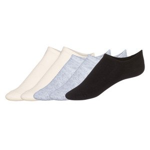 esmara® Dámské nízké ponožky s BIO bavlnou, 5 párů (bílá/šedá/černá, 39/42)