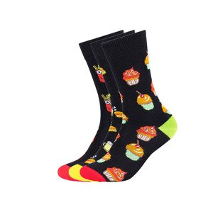 Fun Socks Dámské / Pánské ponožky v dárkovém balení, 3 páry (Food, 36-40)
