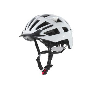 CRIVIT Dámská / Pánská cyklistická helma s koncovým světlem (vel. S/M, bílá)