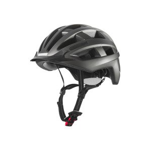 CRIVIT Dámská / Pánská cyklistická helma s koncovým světlem (vel. S/M, antracitová)