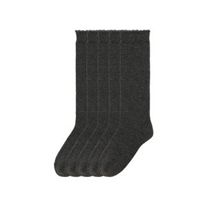pepperts!® Dívčí podkolenky, 5 párů (antracitová, 31/34)