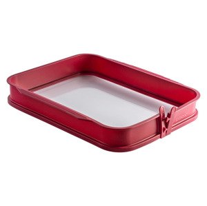 Coox Forma na pečení se skleněným dnem XL (tmavě červená)