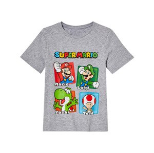 Super Mario Brothers Chlapecké triko (122/128, šedá)