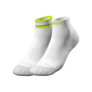 CRIVIT Dámské cyklistické ponožky, 2 páry (39-40, bílá/navy modrá/neonově žlutá)
