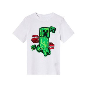 Minecraft Chlapecké triko (110/116, bílá)