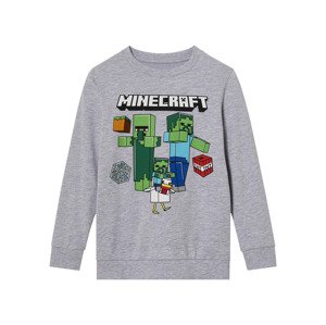 Minecraft Chlapecká mikina (146/152, šedá)