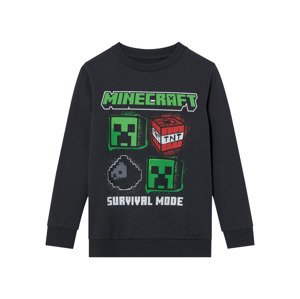 Minecraft Chlapecká mikina (110/116, antracitová)